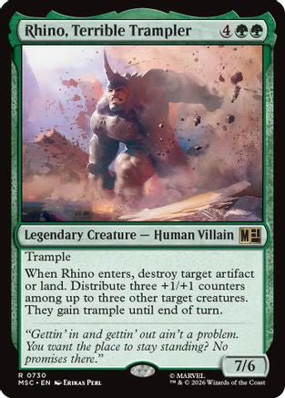 Rhino, Terrible Trampler (MSC-730) - Commander: Marvel Super Heroes | Grognard Games