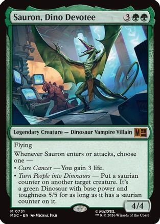Sauron, Dino Devotee (MSC-731) - Commander: Marvel Super Heroes | Grognard Games