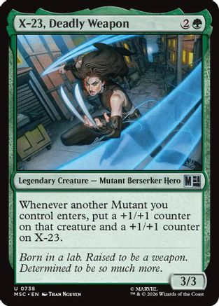 X-23, Deadly Weapon (MSC-738) - Commander: Marvel Super Heroes Foil | Grognard Games