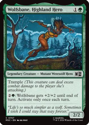 Wolfsbane, Highland Hero (MSC-767) - Commander: Marvel Super Heroes Foil | Grognard Games