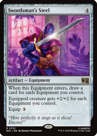 Swordsman's Steel (MSC-752) - Commander: Marvel Super Heroes Foil | Grognard Games