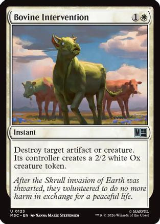 Bovine Intervention (Surge Foil) (MSC-123) - Commander: Marvel Super Heroes Foil | Grognard Games