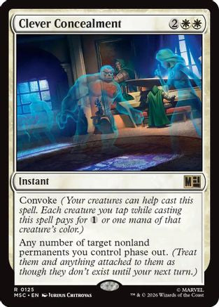 Clever Concealment (Surge Foil) (MSC-125) - Commander: Marvel Super Heroes Foil | Grognard Games