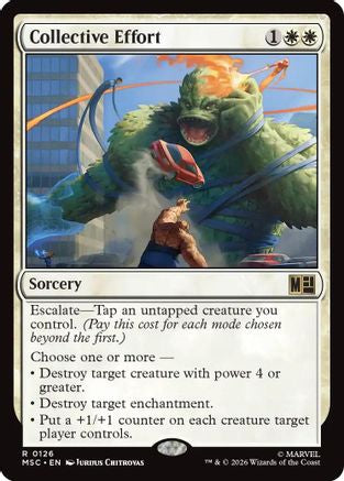 Collective Effort (Surge Foil) (MSC-126) - Commander: Marvel Super Heroes Foil | Grognard Games