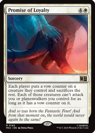 Promise of Loyalty (MSC-142) - Commander: Marvel Super Heroes | Grognard Games
