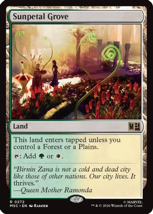 Sunpetal Grove (Surge Foil) (MSC-272) - Commander: Marvel Super Heroes Foil | Grognard Games