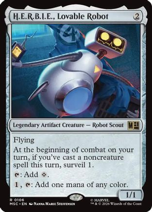 H.E.R.B.I.E., Lovable Robot (Surge Foil) (MSC-106) - Commander: Marvel Super Heroes Foil | Grognard Games