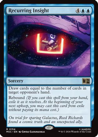 Recurring Insight (Surge Foil) (MSC-154) - Commander: Marvel Super Heroes Foil | Grognard Games