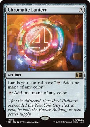 Chromatic Lantern (Surge Foil) (MSC-195) - Commander: Marvel Super Heroes Foil | Grognard Games