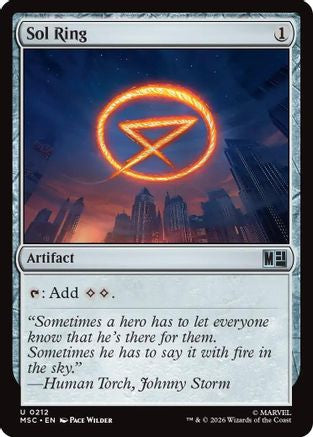 Sol Ring (0212) (Surge Foil) (MSC-212) - Commander: Marvel Super Heroes Foil | Grognard Games