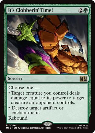 It's Clobberin' Time! (Surge Foil) (MSC-066) - Commander: Marvel Super Heroes Foil | Grognard Games