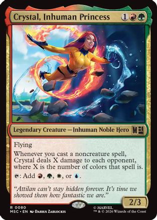 Crystal, Inhuman Princess (MSC-080) - Commander: Marvel Super Heroes | Grognard Games