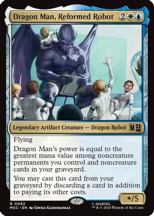 Dragon Man, Reformed Robot (Surge Foil) (MSC-082) - Commander: Marvel Super Heroes Foil | Grognard Games