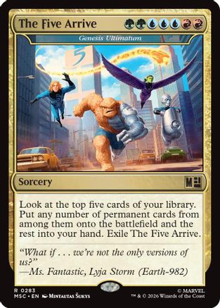 The Five Arrive - Genesis Ultimatum (Surge Foil) (MSC-283) - Commander: Marvel Super Heroes Foil | Grognard Games