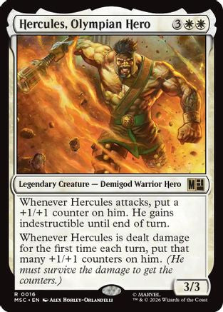 Hercules, Olympian Hero (Surge Foil) (MSC-016) - Commander: Marvel Super Heroes Foil | Grognard Games