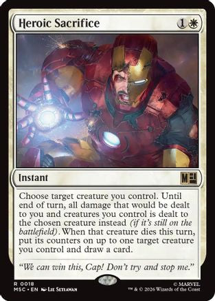 Heroic Sacrifice (Surge Foil) (MSC-018) - Commander: Marvel Super Heroes Foil | Grognard Games