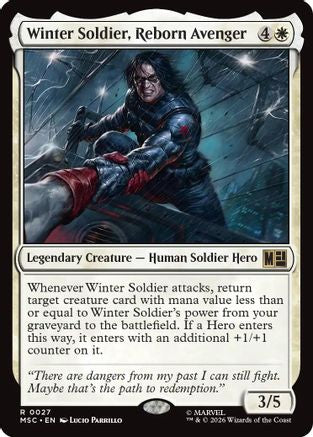 Winter Soldier, Reborn Avenger (Surge Foil) (MSC-027) - Commander: Marvel Super Heroes Foil | Grognard Games