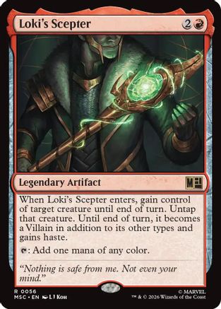 Loki's Scepter (Surge Foil) (MSC-056) - Commander: Marvel Super Heroes Foil | Grognard Games