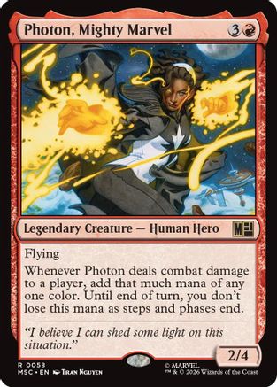 Photon, Mighty Marvel (Surge Foil) (MSC-058) - Commander: Marvel Super Heroes Foil | Grognard Games