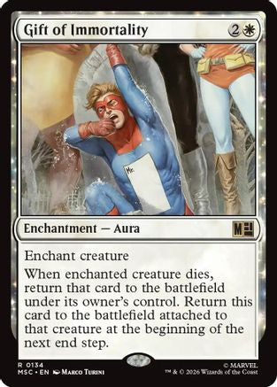 Gift of Immortality (Surge Foil) (MSC-134) - Commander: Marvel Super Heroes Foil | Grognard Games