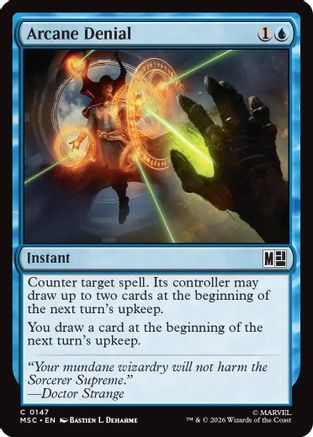 Arcane Denial (Surge Foil) (MSC-147) - Commander: Marvel Super Heroes Foil | Grognard Games