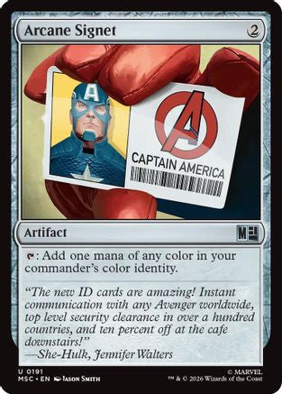 Arcane Signet (0191) (Surge Foil) (MSC-191) - Commander: Marvel Super Heroes Foil | Grognard Games