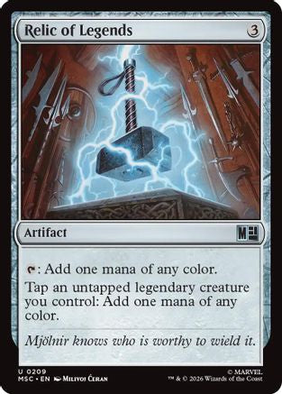 Relic of Legends (Surge Foil) (MSC-209) - Commander: Marvel Super Heroes Foil | Grognard Games
