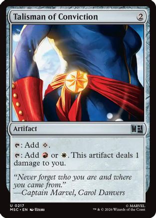 Talisman of Conviction (Surge Foil) (MSC-217) - Commander: Marvel Super Heroes Foil | Grognard Games