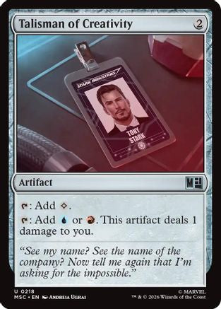 Talisman of Creativity (Surge Foil) (MSC-218) - Commander: Marvel Super Heroes Foil | Grognard Games