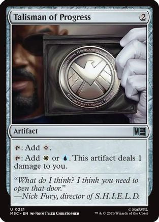 Talisman of Progress (Surge Foil) (MSC-221) - Commander: Marvel Super Heroes Foil | Grognard Games