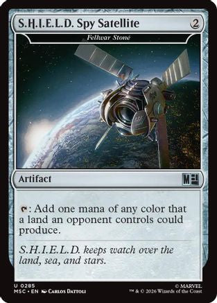 S.H.I.E.L.D. Spy Satellite - Fellwar Stone (Surge Foil) (MSC-285) - Commander: Marvel Super Heroes Foil | Grognard Games