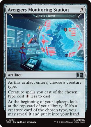Avengers Monitoring Station - Herald's Horn (Surge Foil) (MSC-287) - Commander: Marvel Super Heroes Foil | Grognard Games