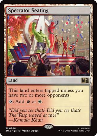Spectator Seating (Surge Foil) (MSC-268) - Commander: Marvel Super Heroes Foil | Grognard Games
