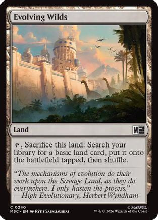 Evolving Wilds (Surge Foil) (MSC-240) - Commander: Marvel Super Heroes Foil | Grognard Games