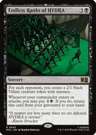 Endless Ranks of HYDRA (MSC-043) - Commander: Marvel Super Heroes | Grognard Games
