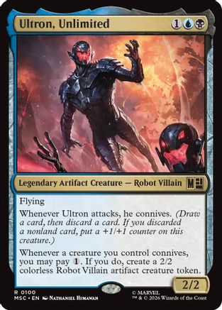 Ultron, Unlimited (Surge Foil) (MSC-100) - Commander: Marvel Super Heroes Foil | Grognard Games