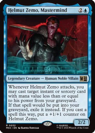 Helmut Zemo, Mastermind (Surge Foil) (MSC-032) - Commander: Marvel Super Heroes Foil | Grognard Games