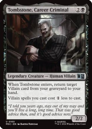 Tombstone, Career Criminal (0160) (MSC-160) - Commander: Marvel Super Heroes | Grognard Games