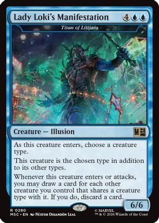 Lady Loki's Manifestation - Titan of Littjara (Surge Foil) (MSC-280) - Commander: Marvel Super Heroes Foil | Grognard Games