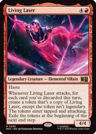 Living Laser (Surge Foil) (MSC-055) - Commander: Marvel Super Heroes Foil | Grognard Games