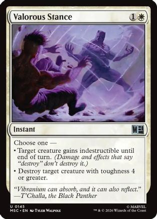 Valorous Stance (MSC-145) - Commander: Marvel Super Heroes | Grognard Games