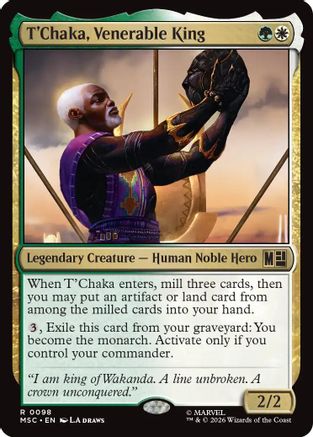 T'Chaka, Venerable King (MSC-098) - Commander: Marvel Super Heroes | Grognard Games