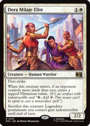 Dora Milaje Elite (Surge Foil) (MSC-012) - Commander: Marvel Super Heroes Foil | Grognard Games