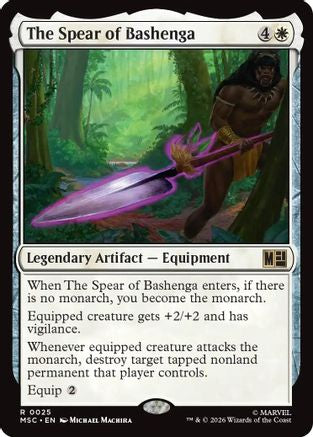 The Spear of Bashenga (Surge Foil) (MSC-025) - Commander: Marvel Super Heroes Foil | Grognard Games