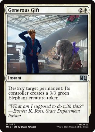 Generous Gift (Surge Foil) (MSC-133) - Commander: Marvel Super Heroes Foil | Grognard Games