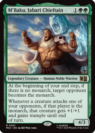 M'Baku, Jabari Chieftain (Surge Foil) (MSC-067) - Commander: Marvel Super Heroes Foil | Grognard Games