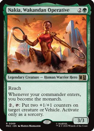 Nakia, Wakandan Operative (Surge Foil) (MSC-069) - Commander: Marvel Super Heroes Foil | Grognard Games
