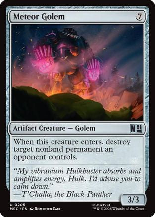 Meteor Golem (Surge Foil) (MSC-205) - Commander: Marvel Super Heroes Foil | Grognard Games
