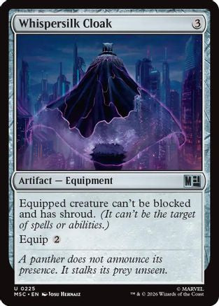 Whispersilk Cloak (Surge Foil) (MSC-225) - Commander: Marvel Super Heroes Foil | Grognard Games
