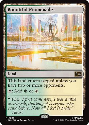 Bountiful Promenade (Surge Foil) (MSC-226) - Commander: Marvel Super Heroes Foil | Grognard Games